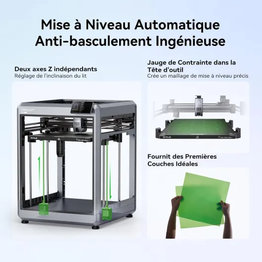 K2 Plus Combo Imprimante 3D, Impression Multicolore avec CFS, 600 mm/s Haute Vitesse, Double Caméra Al, Mise à Niveau Entièrement Automatique, Volume de Construction 350 x 350 x 350 mm K2-Plus-Combo