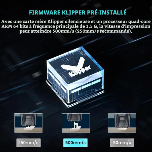 Neptune 4 Imprimante 3D, 500 mm/s, imprimante FDM Haute Vitesse Rapide avec micrologiciel Klipper, nivellement Automatique et extrudeuse directe à Double Vitesse, Assemblage Facile pour Les