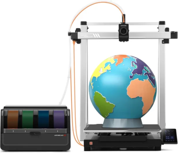 Kobra 3 Max Combo Imprimante 3D Multicolore, 600 mm/s Impression Haute Vitesse, LeviQ 3.0, Grand Taille d'impression 420 * 420 * 500mm L Multicolore