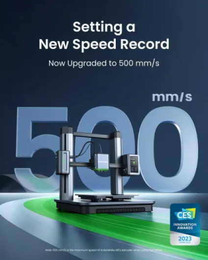 Imprimante 3D AnkerMake M5, 3D FDM, Intelligente et 5X Plus Rapide, Temps gagné 70%, détails de 0,1 mm, Surveillance par IA intégrée, Auto-Mise à Niveau, Alliage d’alu moulé sous Pression intégré