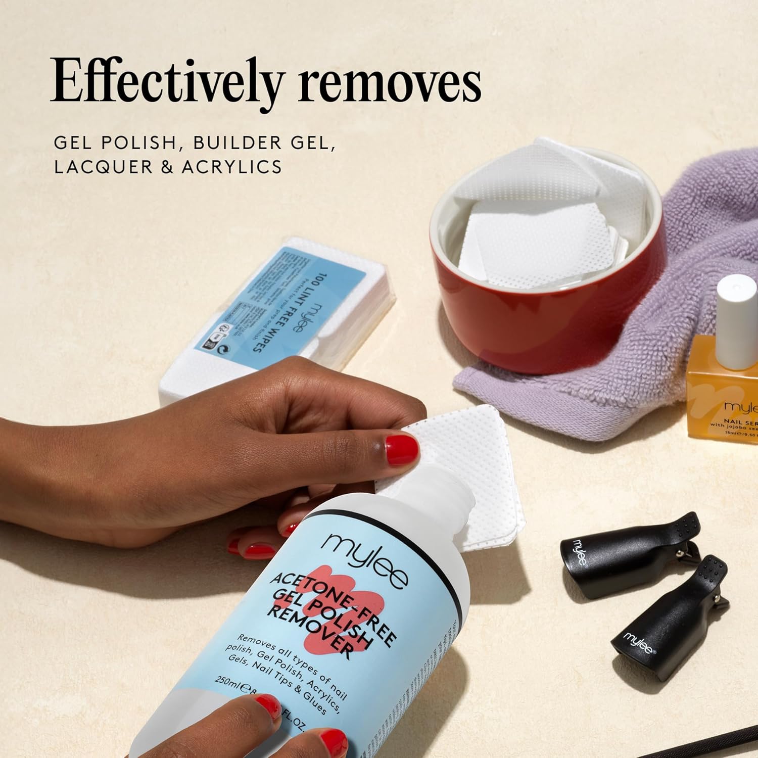 Dissolvant pour vernis à ongle sans acétone 250 ml – Dissolvant professionnel pour vernis à ongle traditionnel, en gel, en acrylique et gel Builder, doux pour les ongles – Vegan, sans cruauté