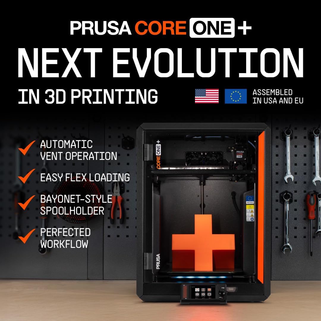 Original Prusa Imprimante 3D Core One + CoreXY pour la Maison et l'entreprise, Les Professionnels et Les débutants, buse et Filament gratuits, Fermeture Rapide et complète et prête à l'emploi, Longue