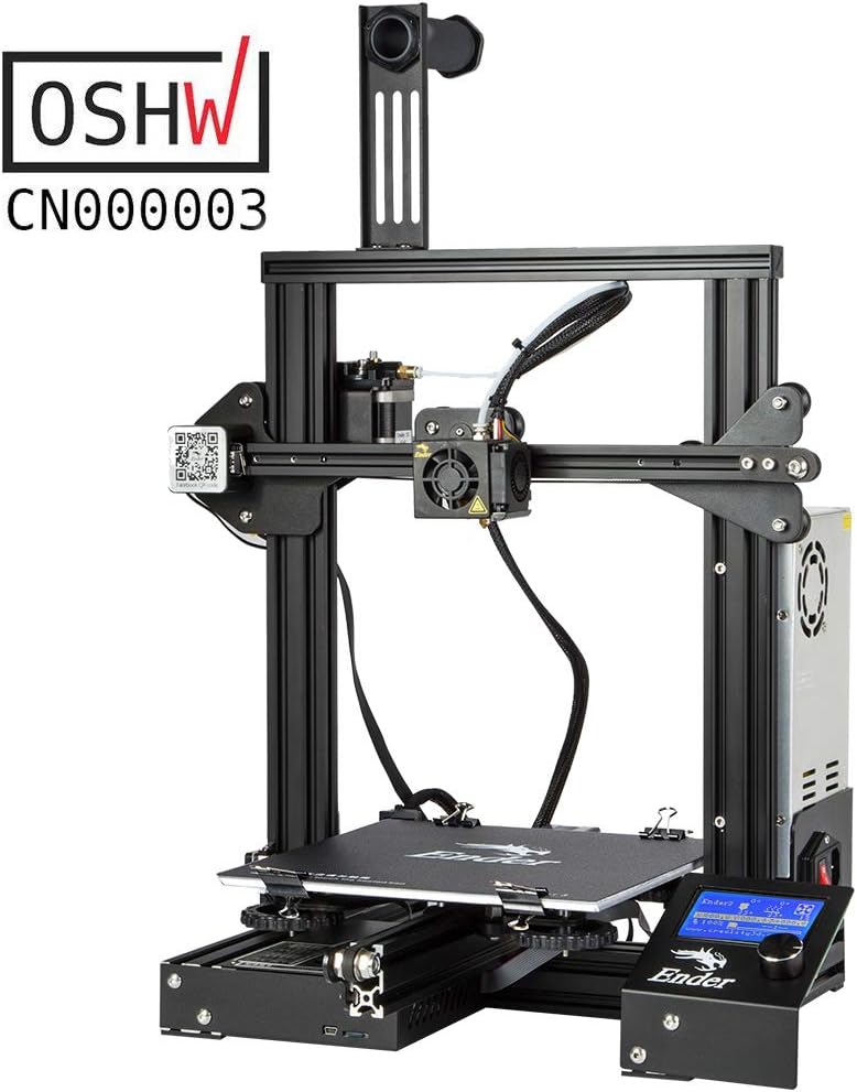 Imprimante 3D Creality Ender 3 - Taille d'impression 220 * 220 * 250mm, Dispositif de Protection de l'alimentation, Impression Reprenez, Assemblage DIY pour Enfants Étudiants et Makers