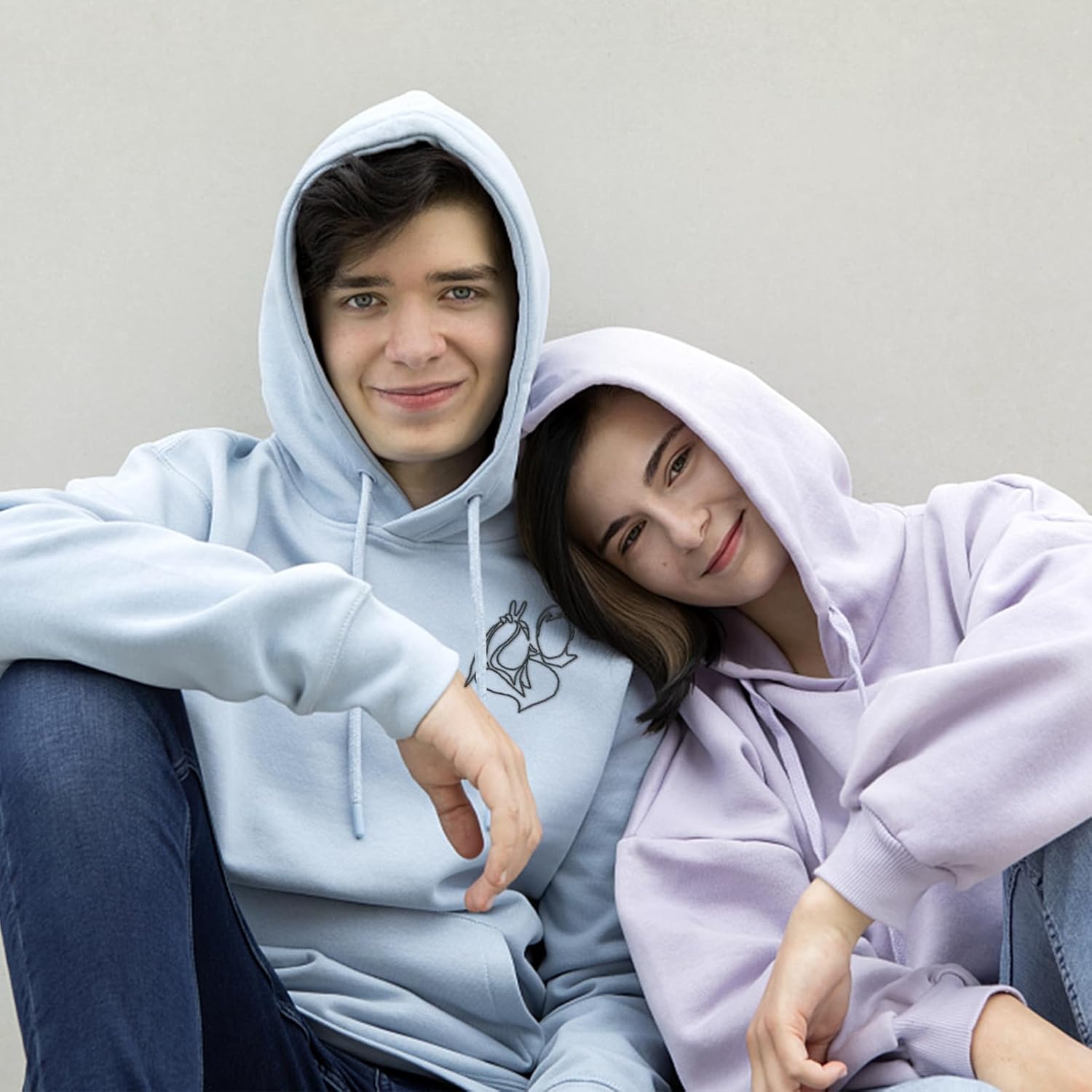Sweats à Capuche Personnalisés Créez Le Vôtre avec Photo Sweat-Shirt Personnalisé pour L'équipe Homme Femme Portrait