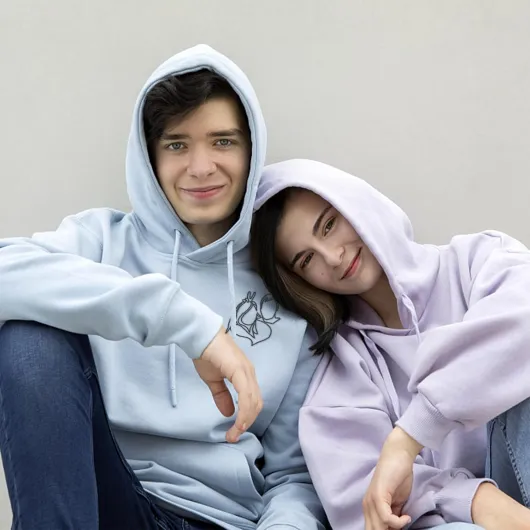 Sweats à Capuche Personnalisés Créez Le Vôtre avec Photo Sweat-Shirt Personnalisé pour L'équipe Homme Femme Portrait