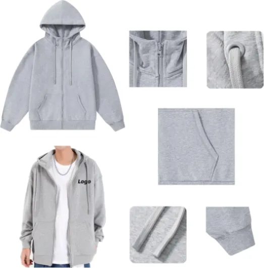 Yacheng Sweat Personnalisable,Personnalisé Les Pulls De Fermeture Éclair pour Hommes Et Femmes, Ajoutez Votre Image, Texte, Logo sur Le Devant Et Le Dos
